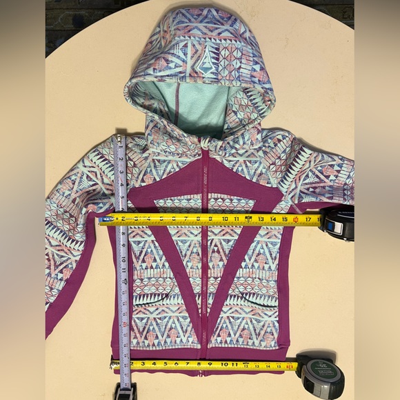 Ivivva by Lululemon Full Zip Hooded Sweatshirt Geometric | Youth Size 12 - Picture 12 of 14